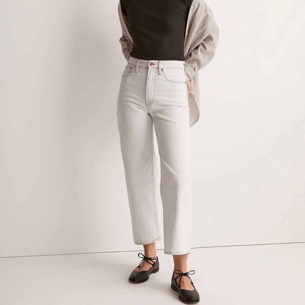 Madewell Light Gray Wide Leg Jeans